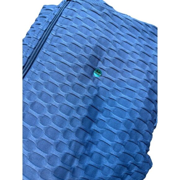 High-Waisted Honeycomb Pattern Leggings L/XL By New Mix - Picture 11 of 11